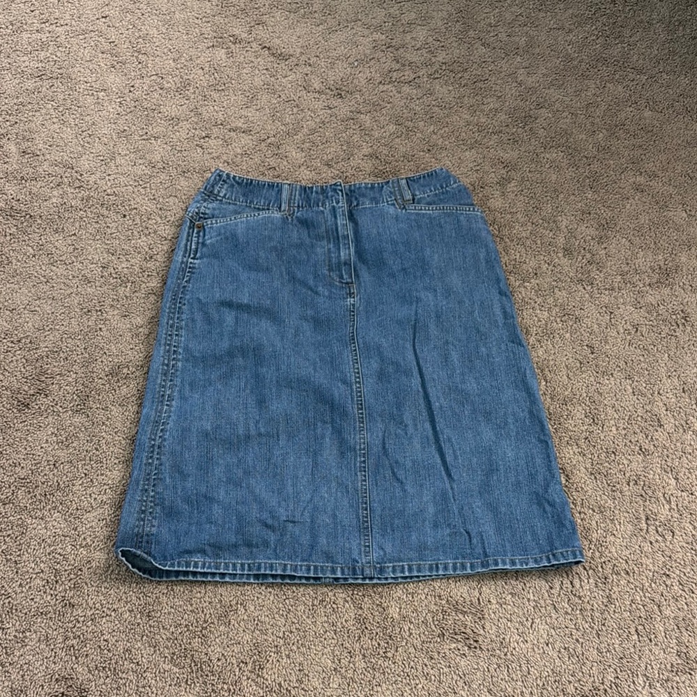 Talbots Blue Denim Pencil Skirt